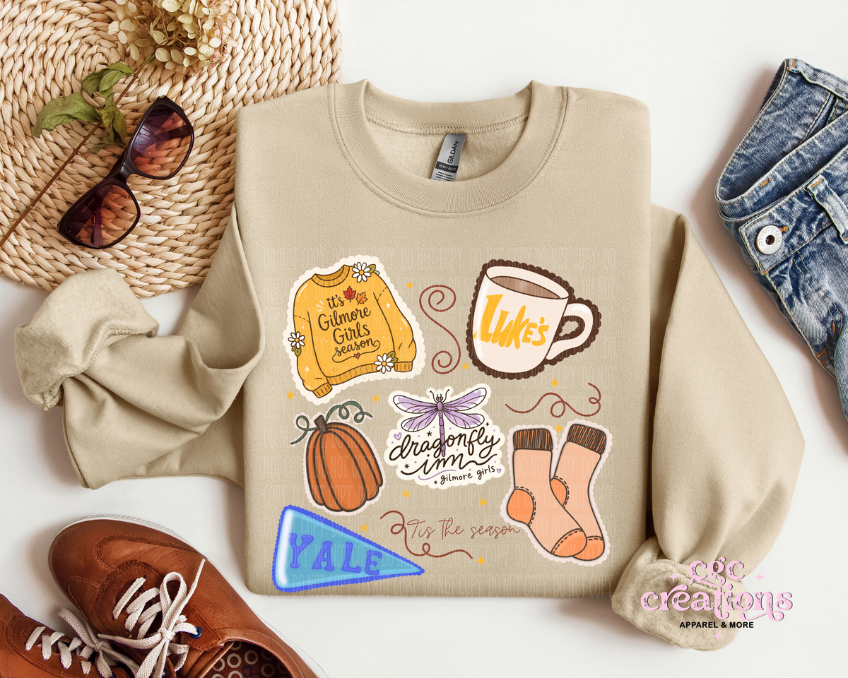 Coffee, Books & Small-Town Vibes Apparel(t-shirt or crewneck sweatshirt or hoodie)