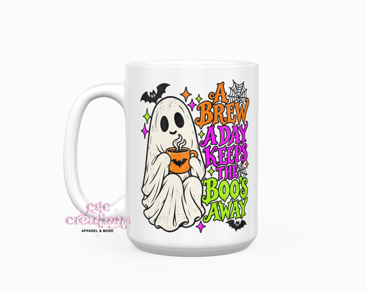 A Brew A Day Keeps The Boo's Away 15oz Ceramic Coffee Mug