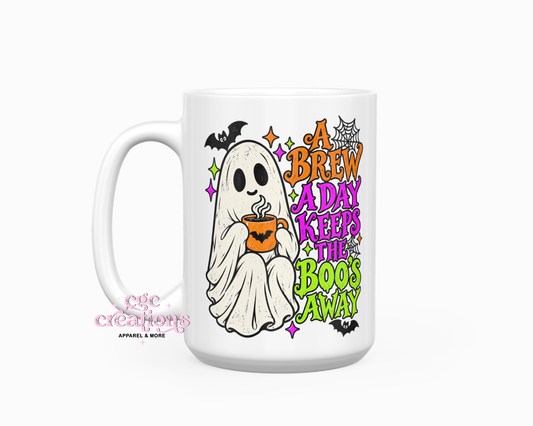 A Brew A Day Keeps The Boo's Away 15oz Ceramic Coffee Mug