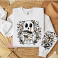 Floral Ghostie With Sleeve Design For Crewneck And Hoodie ONLY Apparel(t-shirt or crewneck sweatshirt or hoodie)
