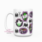 Spooky Stamp Collage 15oz Ceramic Coffee Mug