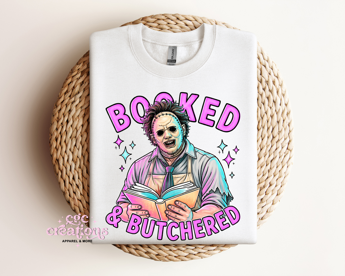 Booked & Butchered Apparel(t-shirt or crewneck sweatshirt or hoodie)