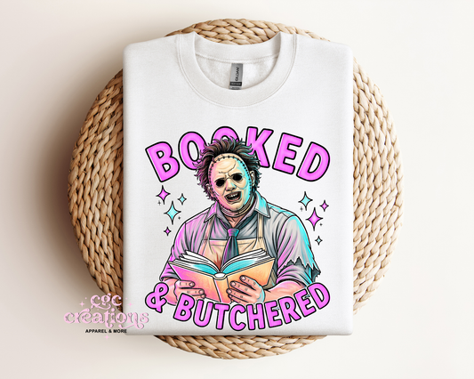 Booked & Butchered Apparel(t-shirt or crewneck sweatshirt or hoodie)