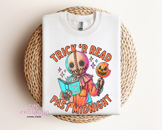 Trick 'R Read Past Midnight Apparel(t-shirt or crewneck sweatshirt or hoodie)