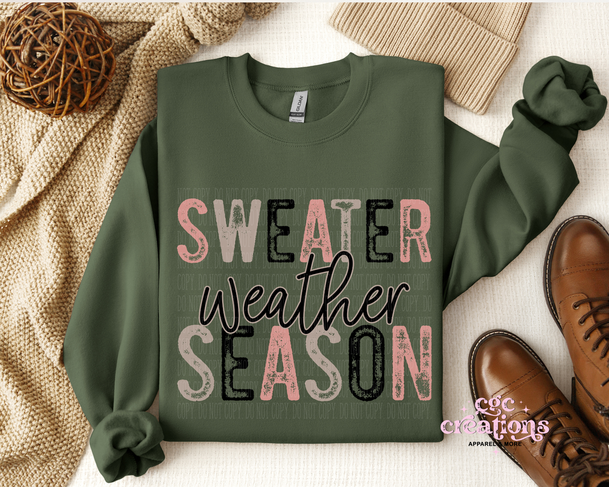 Sweater Weather Apparel(t-shirt or crewneck sweatshirt or hoodie)
