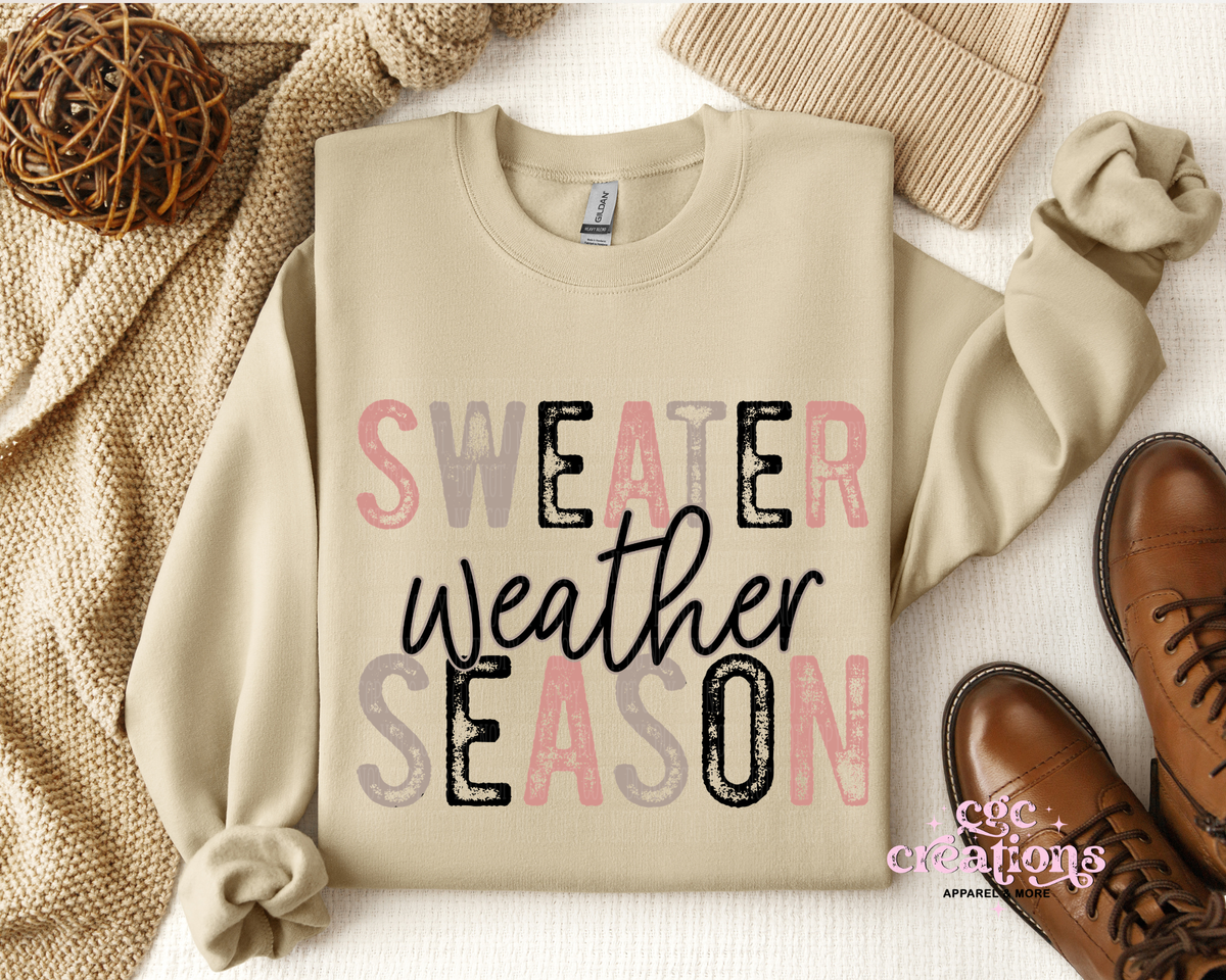 Sweater Weather Apparel(t-shirt or crewneck sweatshirt or hoodie)