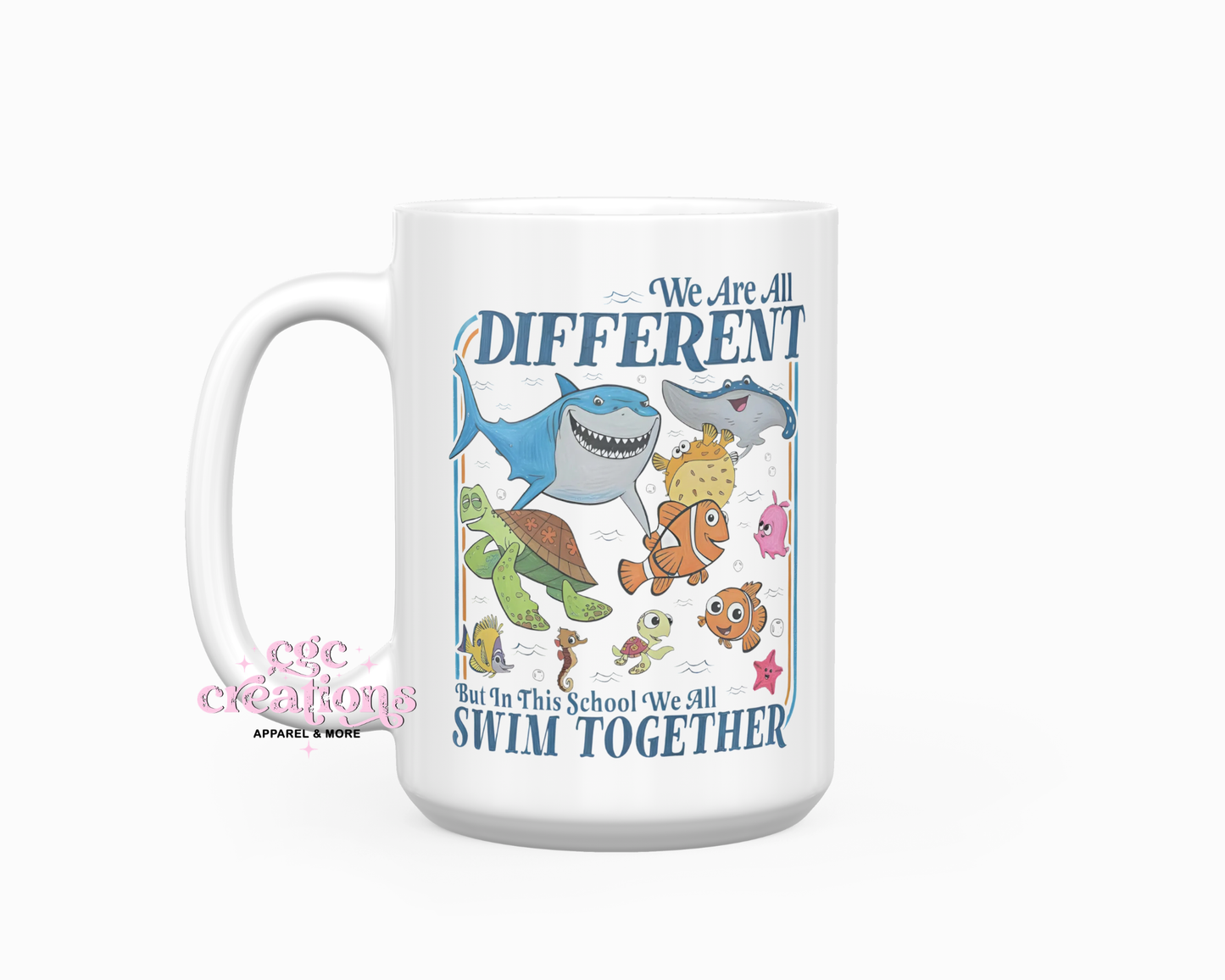 Swim Together 15oz Ceramic Coffee Mug