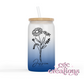 Wedding Party Personalized 16oz Glass Cup With Lid
