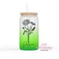 Wedding Party Personalized 16oz Glass Cup With Lid