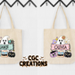 Personalized Halloween Ghost Tote Bag