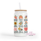 Positive Affirmations 16oz Glass Cup With Lid