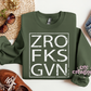 ZRO FKS GVN (Distressed Looking Image) Crewneck Sweatshirt