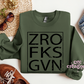 ZRO FKS GVN (Distressed Looking Image) Crewneck Sweatshirt