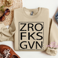 ZRO FKS GVN (Distressed Looking Image) Crewneck Sweatshirt