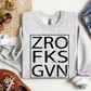 ZRO FKS GVN (Distressed Looking Image) Crewneck Sweatshirt