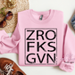 ZRO FKS GVN (Distressed Looking Image) Crewneck Sweatshirt