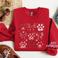 Dog Coquette Grid Valentine Crewneck Sweatshirt