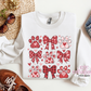Dog Coquette Grid Valentine Crewneck Sweatshirt