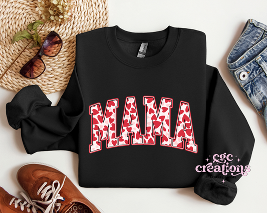 Mama Hearts Crewneck Sweatshirt