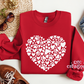 Dog Paw Print Heart Crewneck Sweatshirt