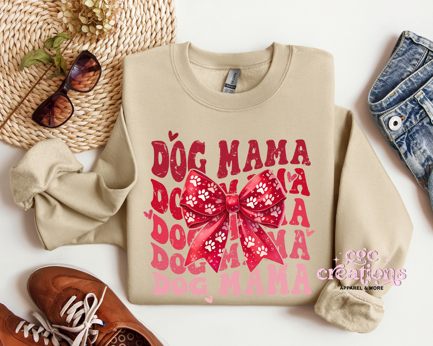 Dog Mama Valentines Crewneck Sweatshirt