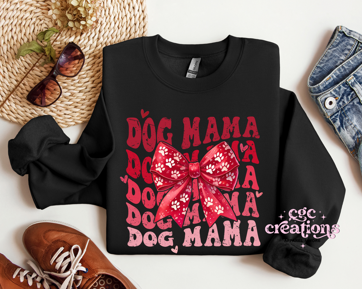 Dog Mama Valentines Crewneck Sweatshirt