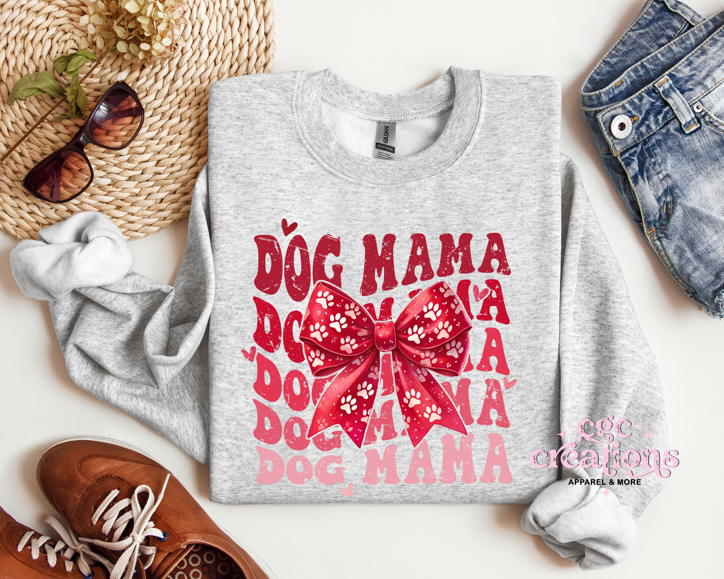 Dog Mama Valentines Crewneck Sweatshirt