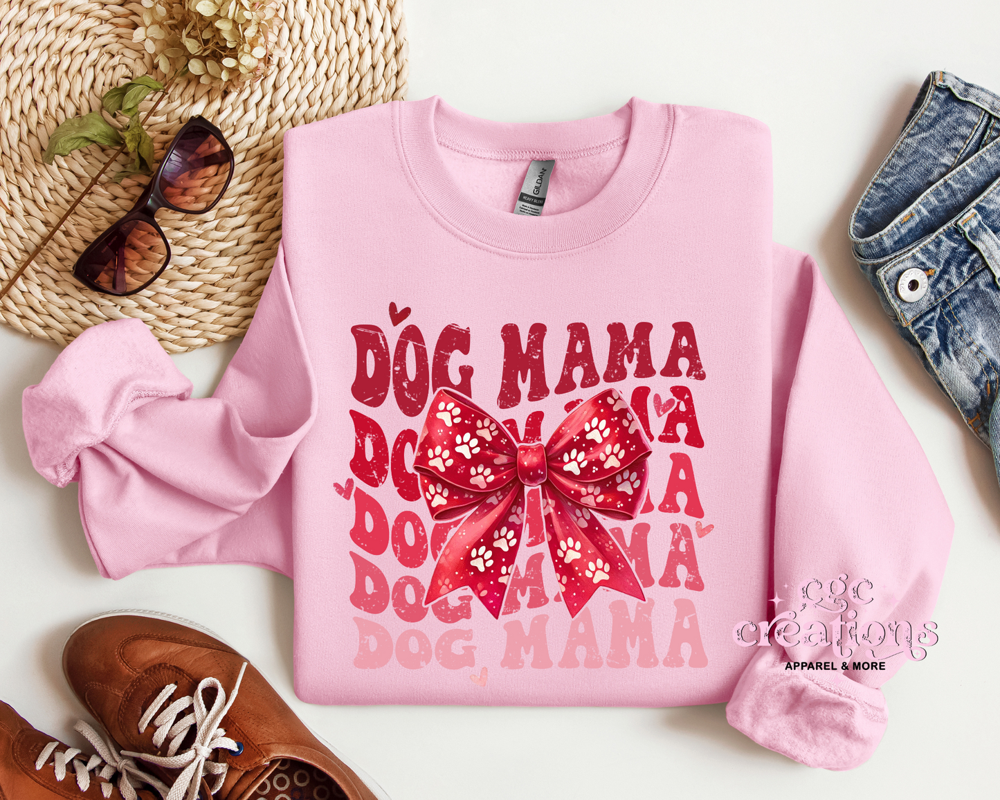 Dog Mama Valentines Crewneck Sweatshirt