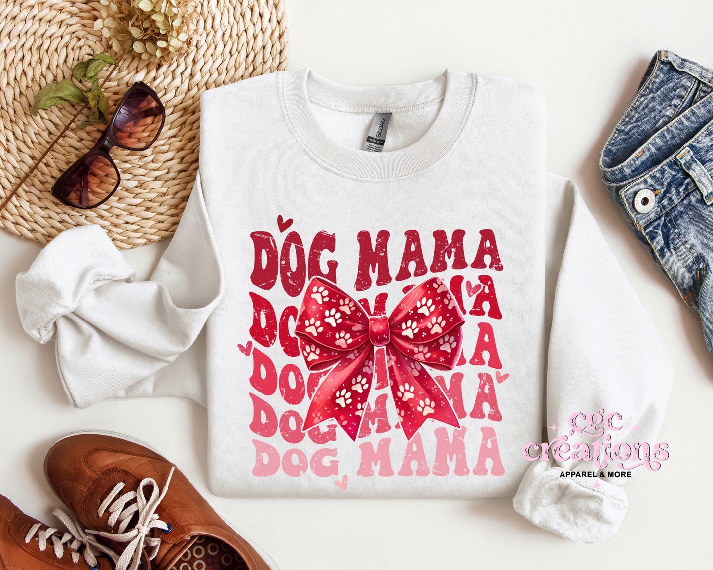 Dog Mama Valentines Crewneck Sweatshirt