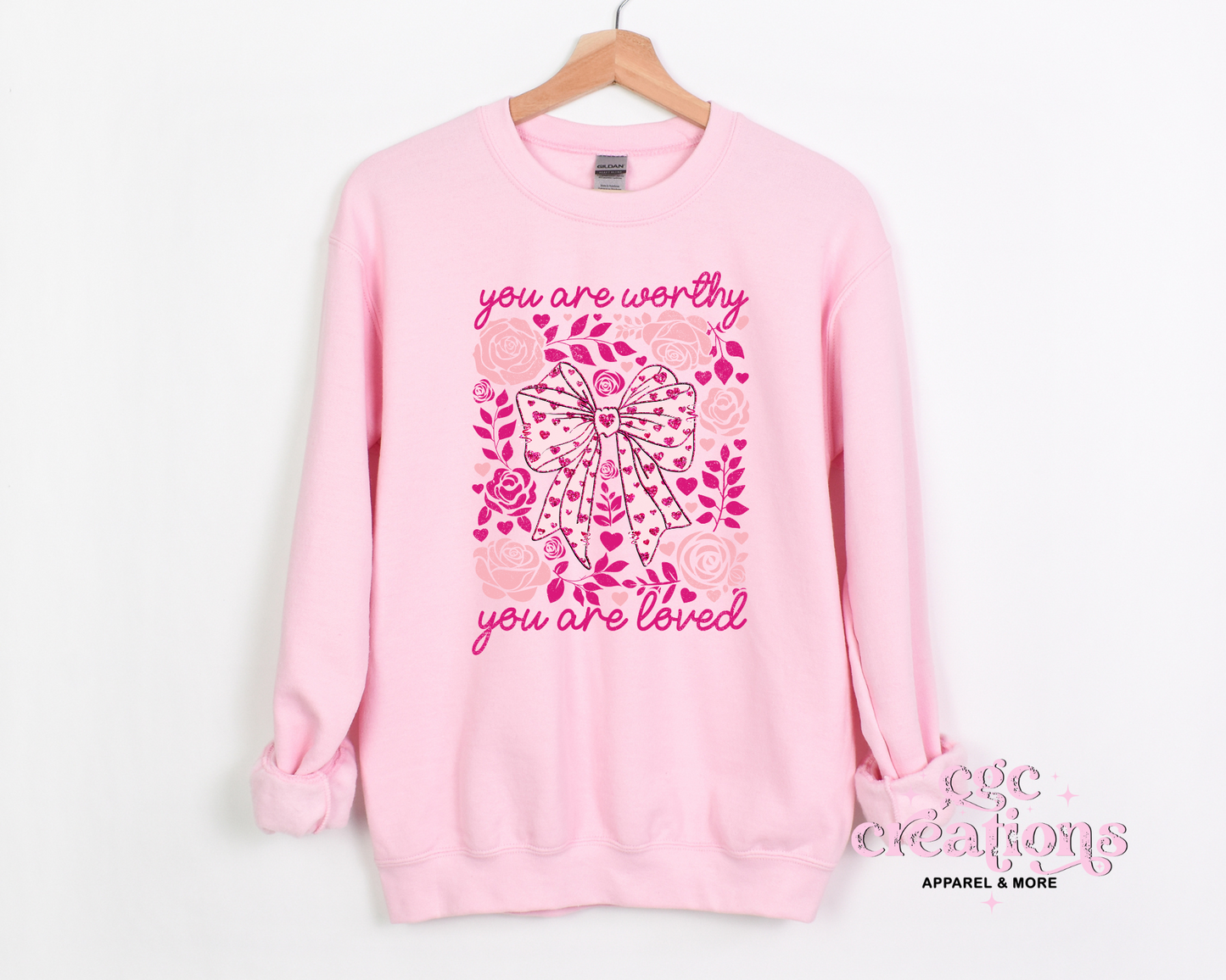 You Are Worthy You Are Loved Crewneck Sweatshirt