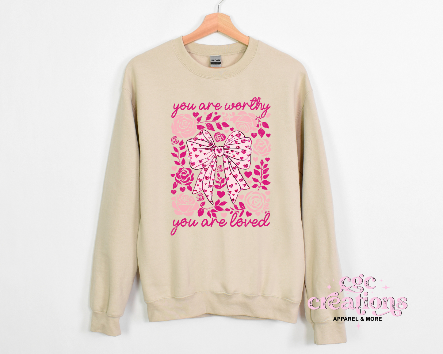 You Are Worthy You Are Loved Crewneck Sweatshirt