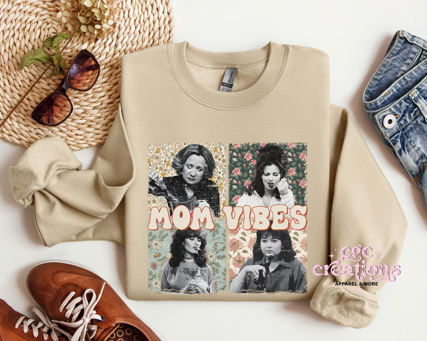 Mom Vibes Crewneck Sweatshirt