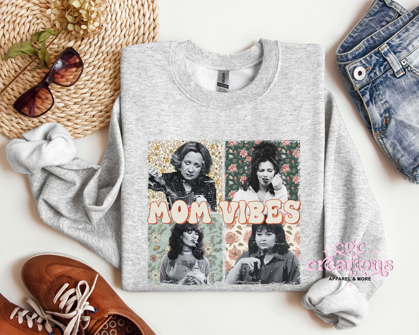 Mom Vibes Crewneck Sweatshirt