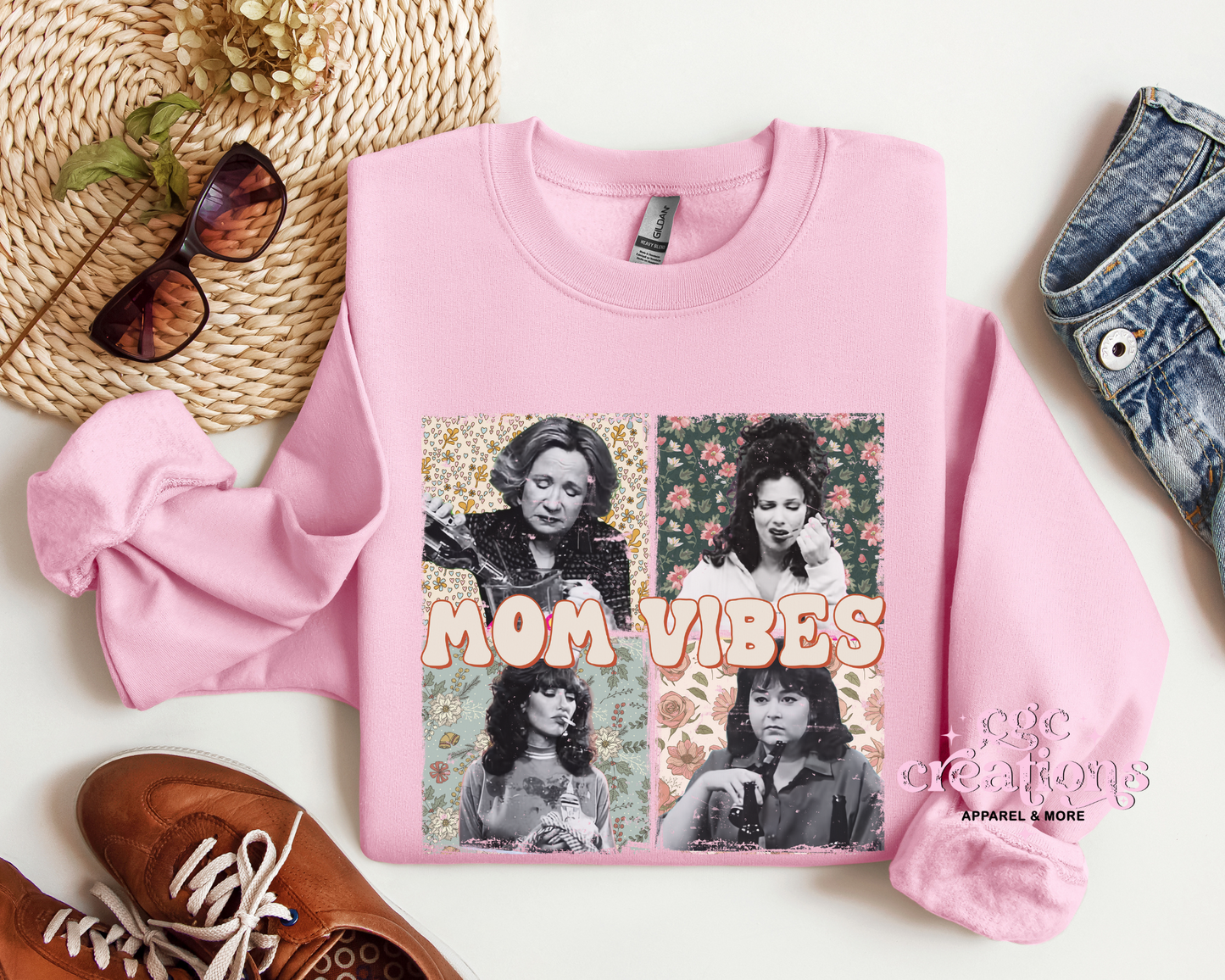 Mom Vibes Crewneck Sweatshirt