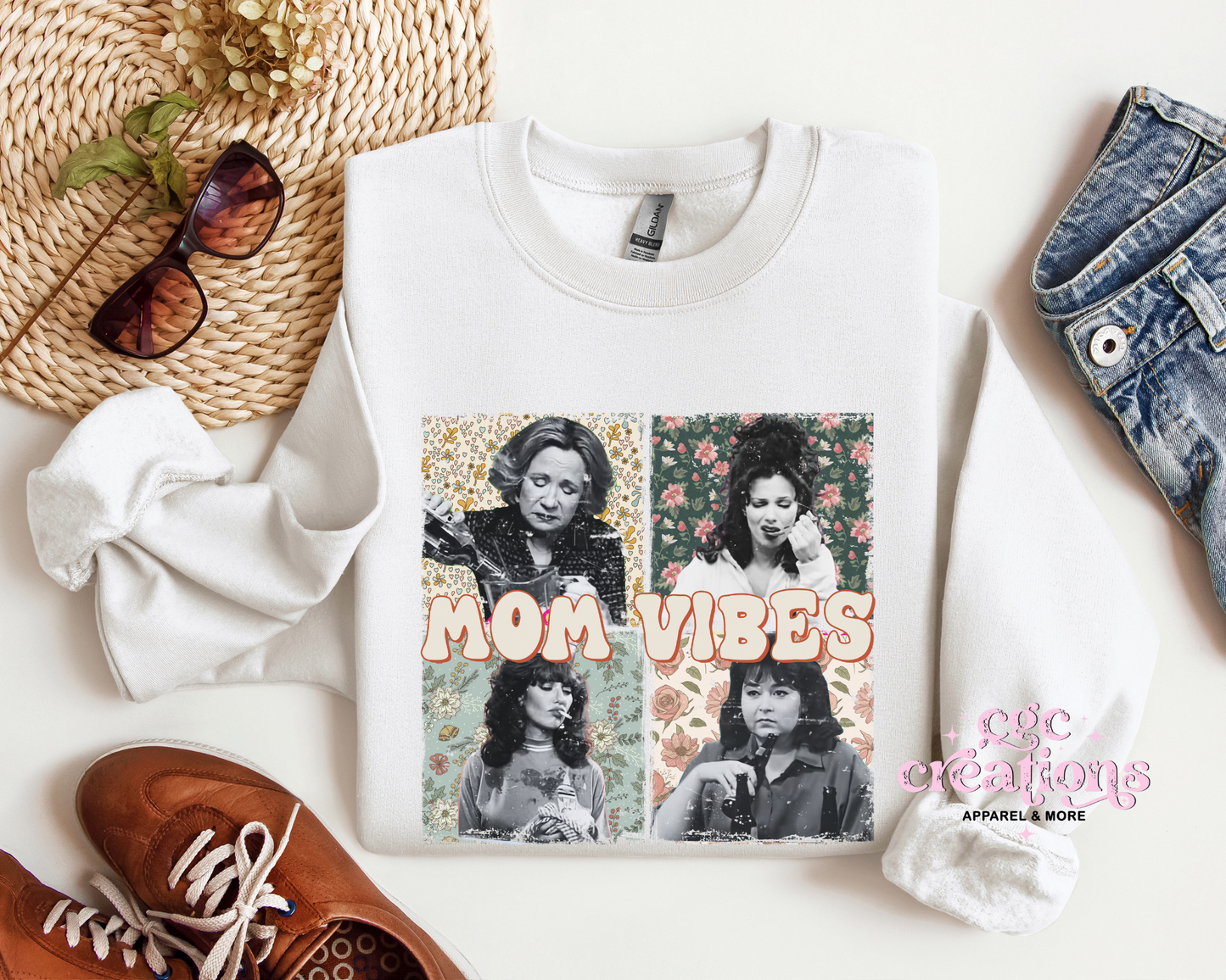 Mom Vibes Crewneck Sweatshirt