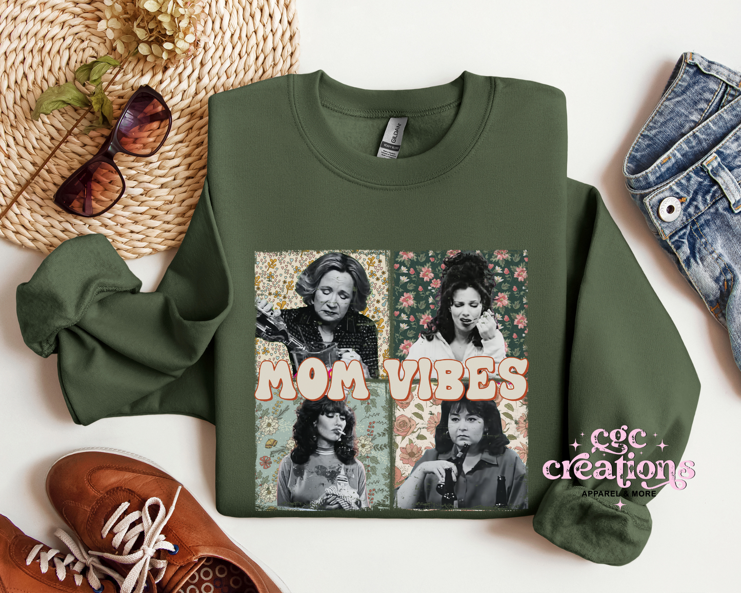 Mom Vibes Crewneck Sweatshirt