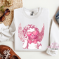 Retro Cupid Valentine Blowing Bubble Crewneck Sweatshirt