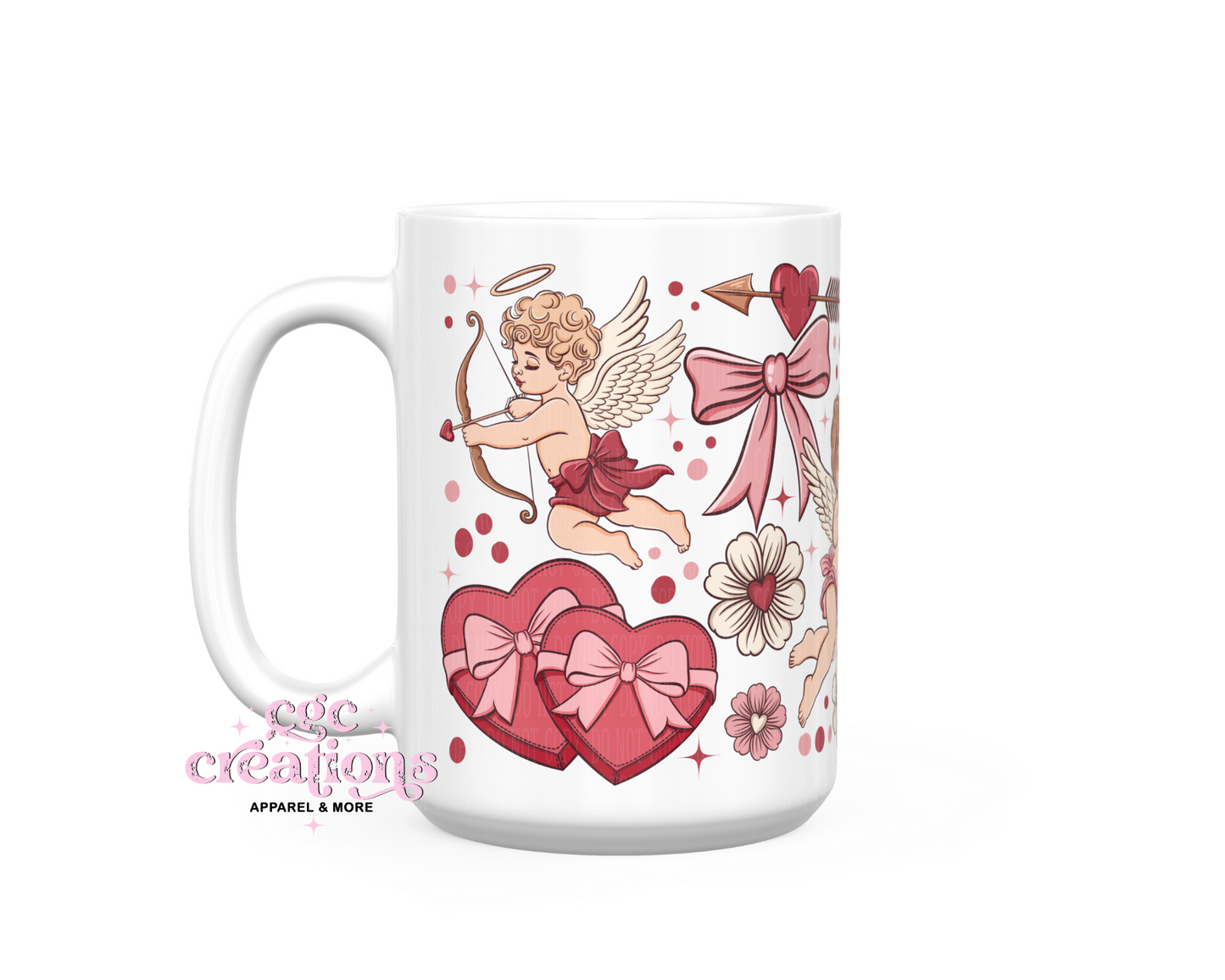 Cupid Collage Wrap 15 oz Ceramic Coffee Mug