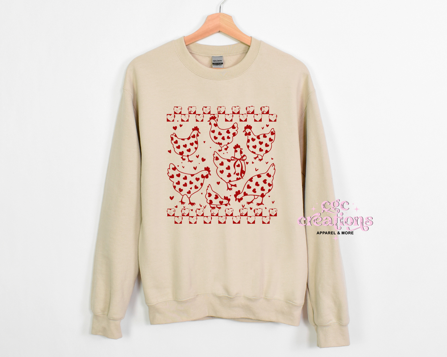 For The Love Of Chickens Crewneck Sweatshirt