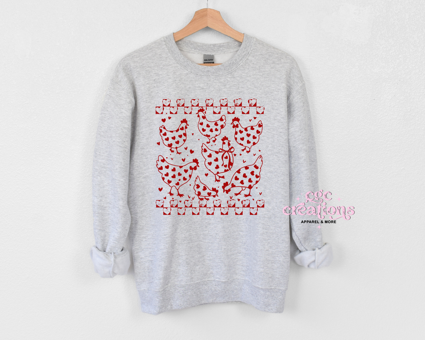 For The Love Of Chickens Crewneck Sweatshirt