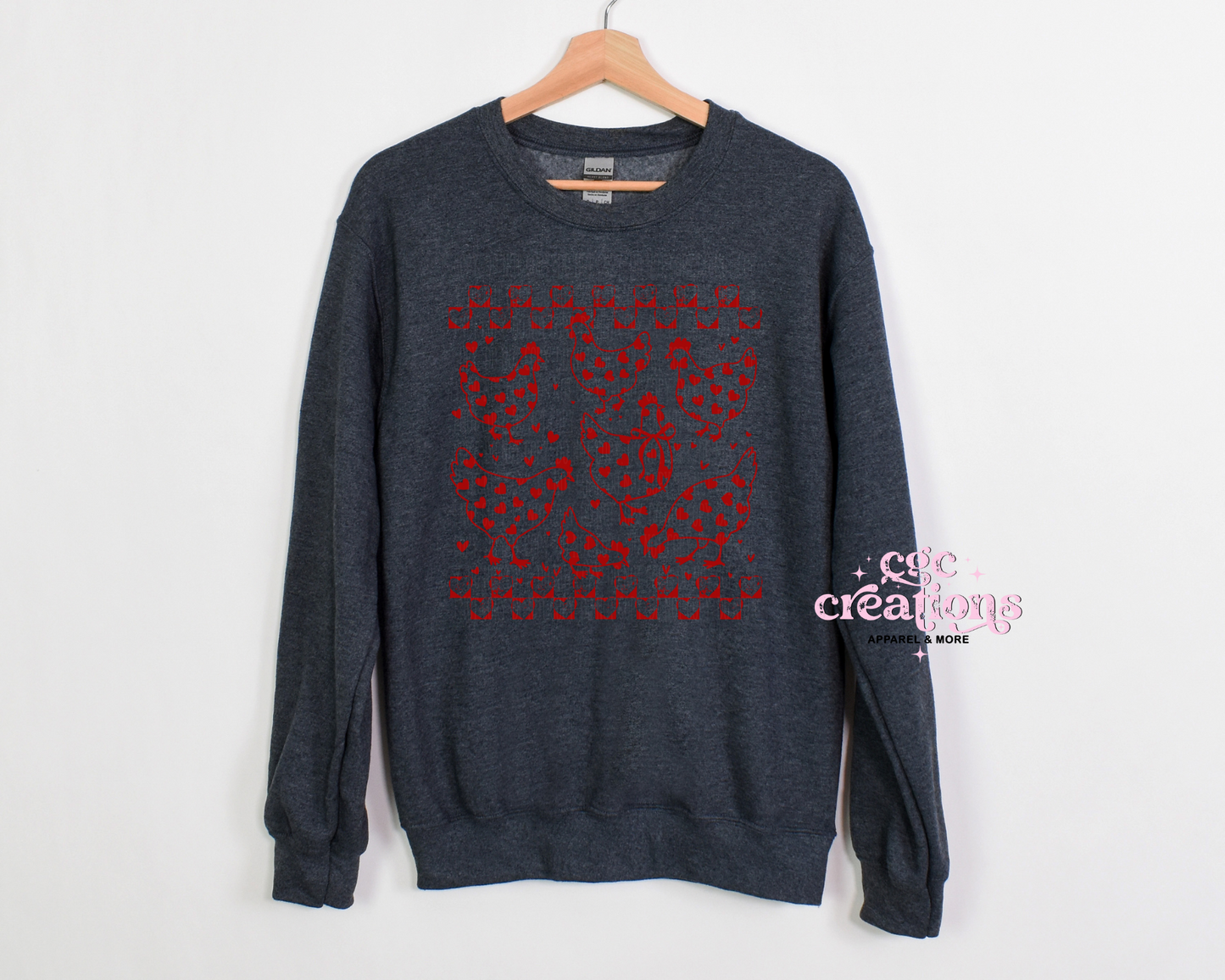 For The Love Of Chickens Crewneck Sweatshirt