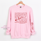 Love Is Patient Bible Verse Valentine Includes ONE Sleeve Image (as shown) Crewneck Sweatshirt