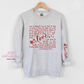 Love Is Patient Bible Verse Valentine Includes ONE Sleeve Image (as shown) Crewneck Sweatshirt