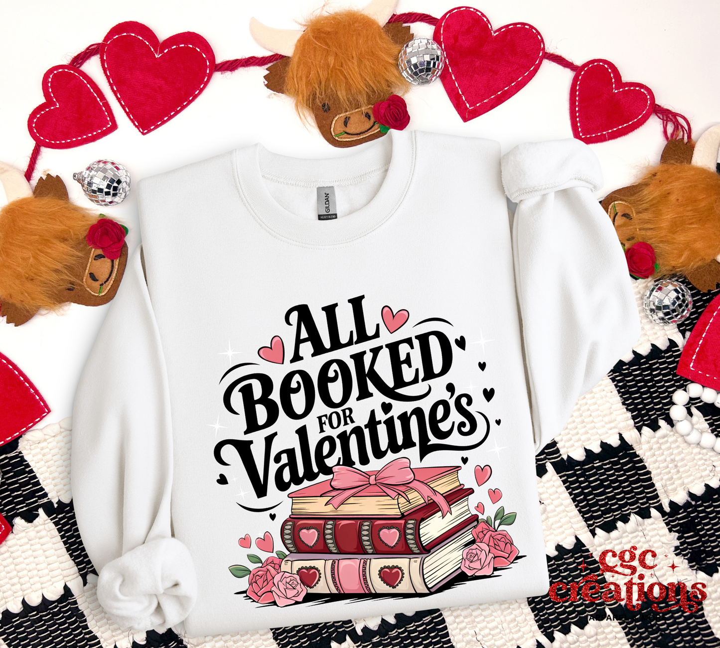 All Booked For Valentines Crewneck Sweatshirt