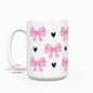 Hearts & Bows 15oz Coffee Mug