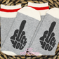 Fuck You Middle FInger Faux Wool Socks