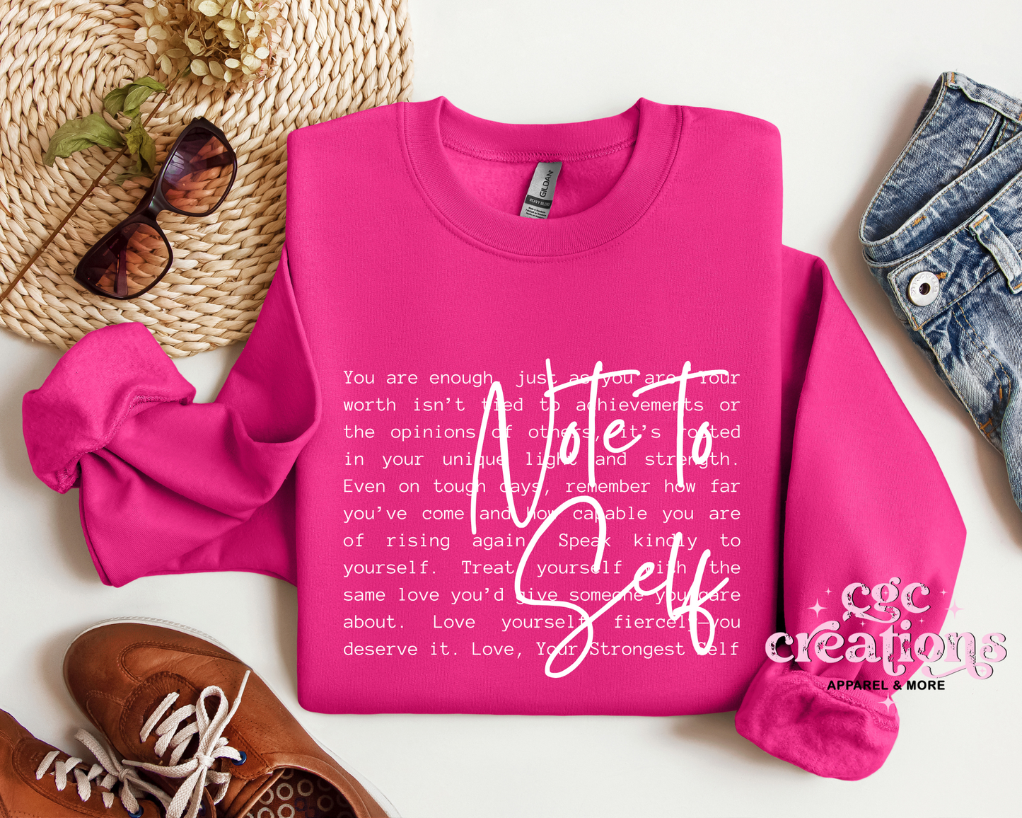 Note To Self Crewneck Sweatshirt