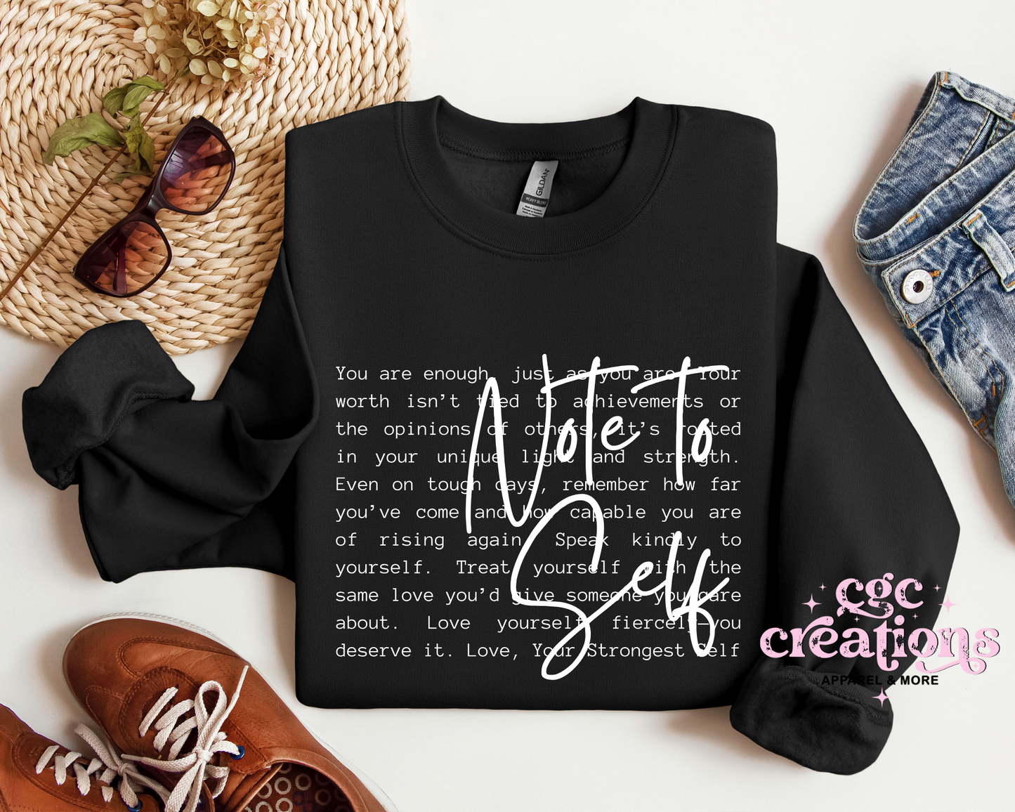 Note To Self Crewneck Sweatshirt