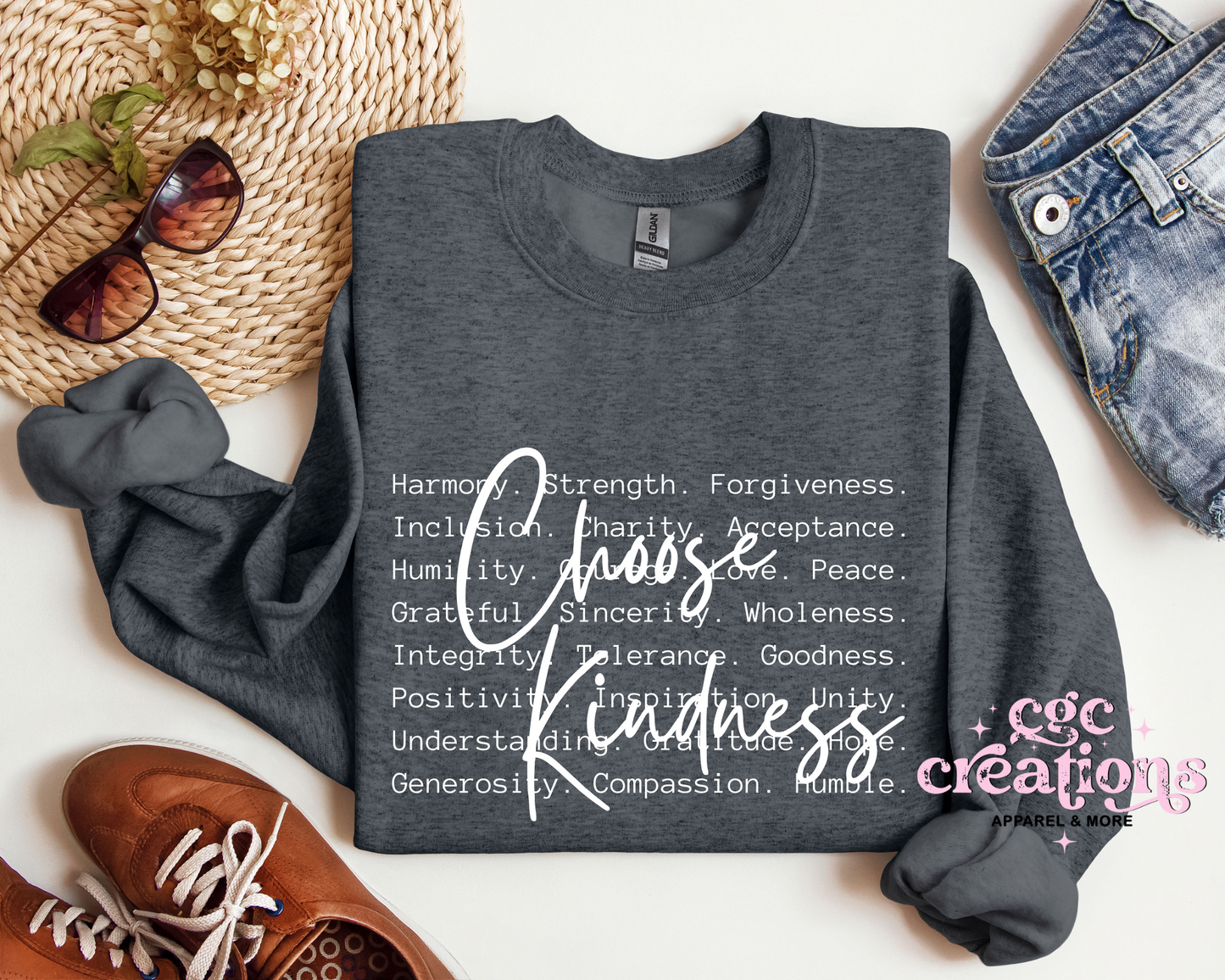 Choose Kindness Definition Crewneck Sweatshirt