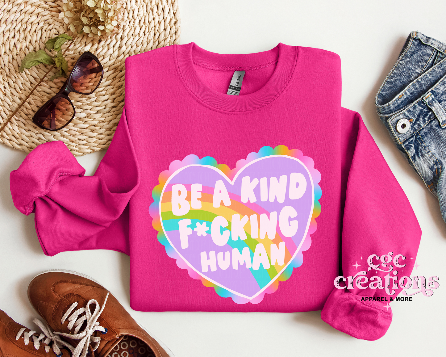 Be A F*cking Kind Human Crewneck Sweatshirt